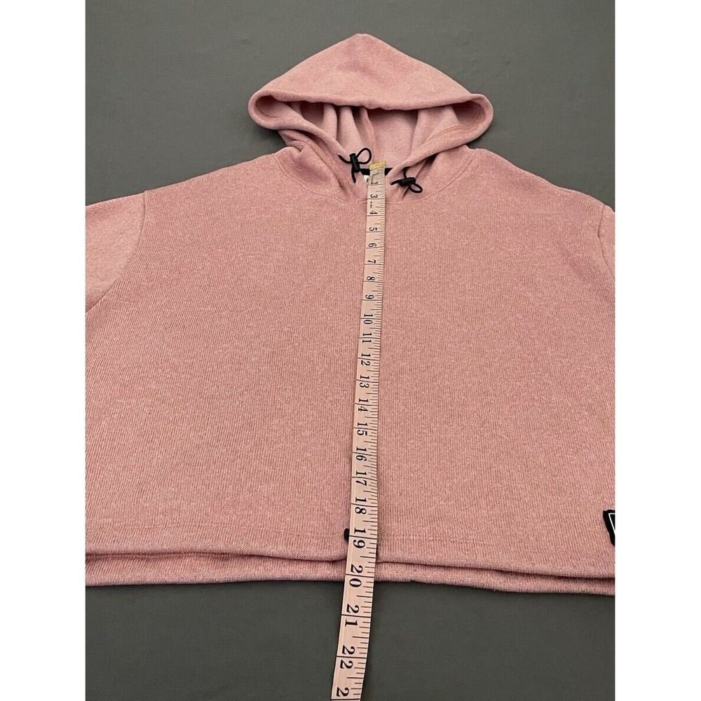 PINK Victoria's Secret Womens Sweatshirt Small Pink Cropped Hoodie Logo Pullover - Picture 7 of 8